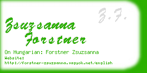 zsuzsanna forstner business card